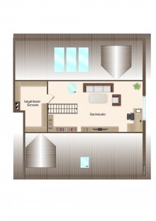 Grundriss Dachstudio Stilvolle Maisonette-Wohnung in Thiede mit 123 m� Platz !