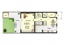 Erdgeschoss  Atelierhaus  = Top-Reihenmittelhaus in Veltenhof