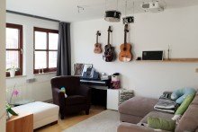 Wohnzimmer 3-Zi-Wohnung mit Aufzug u. Balkon im westlichen Ringgebiet