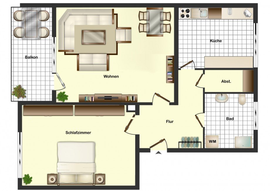 Grundriss Etagenwohnung Braunschweig
