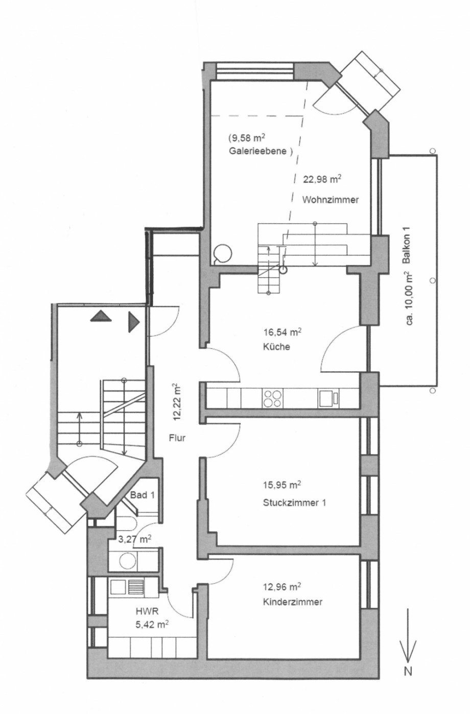 Grundriss 3 Zimmer ETW Erdgeschosswohnung Braunschweig