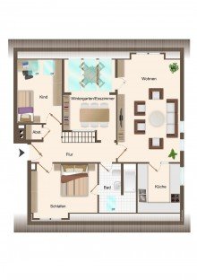 Grundriss Dachgeschoss a Stilvolle Maisonette-Wohnung in Thiede mit 123 m� Platz !