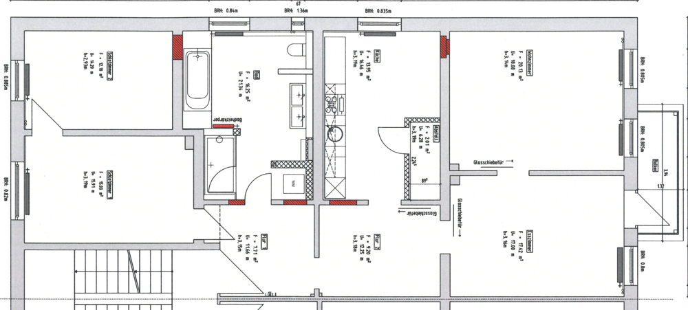 Grundriss Dachgeschosswohnung Braunschweig