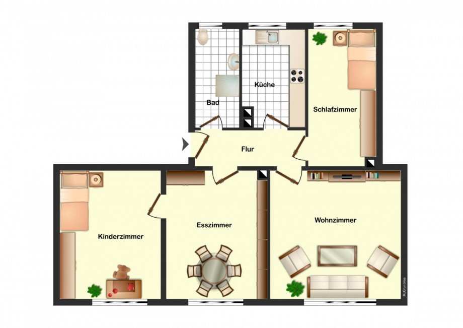 Grundriss Etagenwohnung Braunschweig