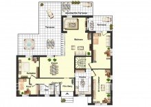 Grundriss EG Exklusives Wohnvergn�gen in idyllischer Lage: Ihr Traum-Bungalow in Braunschweig Querum