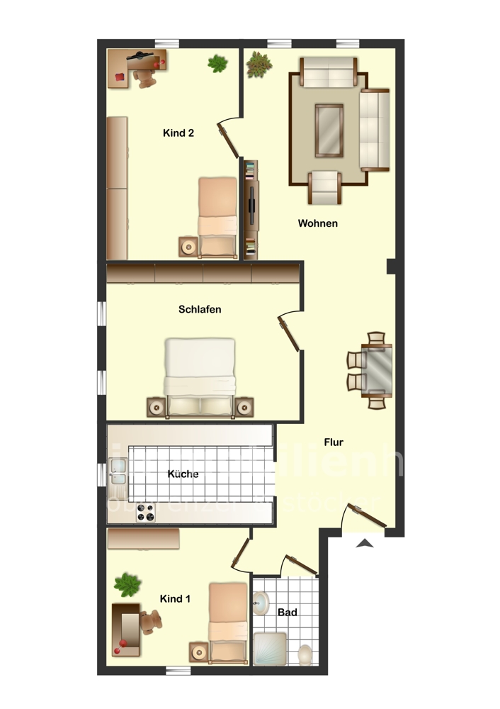Grundriss Etagenwohnung Braunschweig