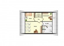 Dachgeschoss  Atelierhaus  = Top-Reihenmittelhaus in Veltenhof