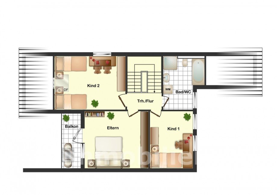 Grundriss_OG_Am_schwarzen_Berge Reihenmittelhaus Braunschweig / Schwarzer Berg
