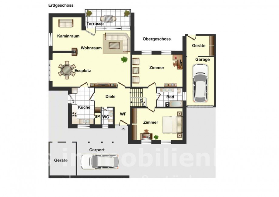 Grundriss EG & OG Einfamilienhaus Braunschweig / St�ckheim