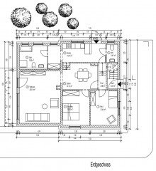 Grundriss EG 1-/2-Familienhaus 1km von Braunschweig