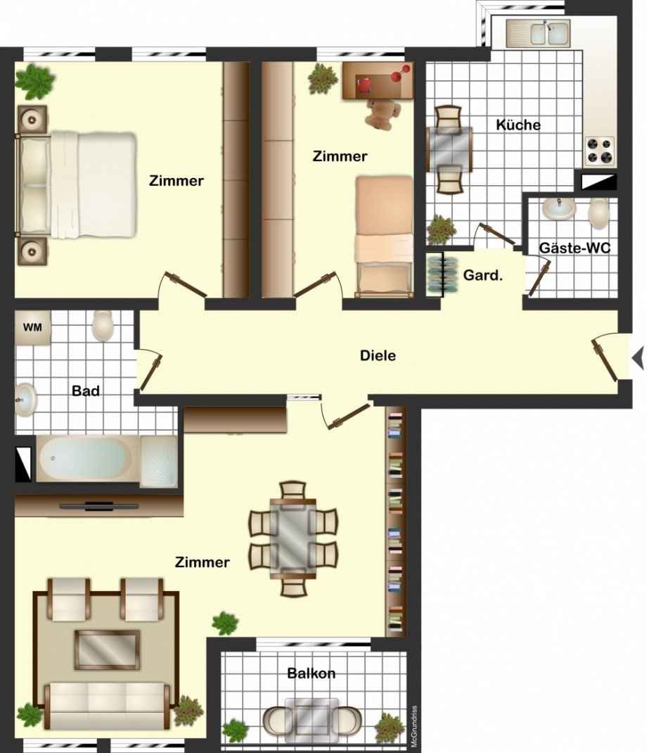 Grundriss Etagenwohnung Braunschweig