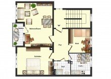 Grundriss Weststadt-Adresse mit Flair: 3-Zimmer-Wohnung mit Balkon