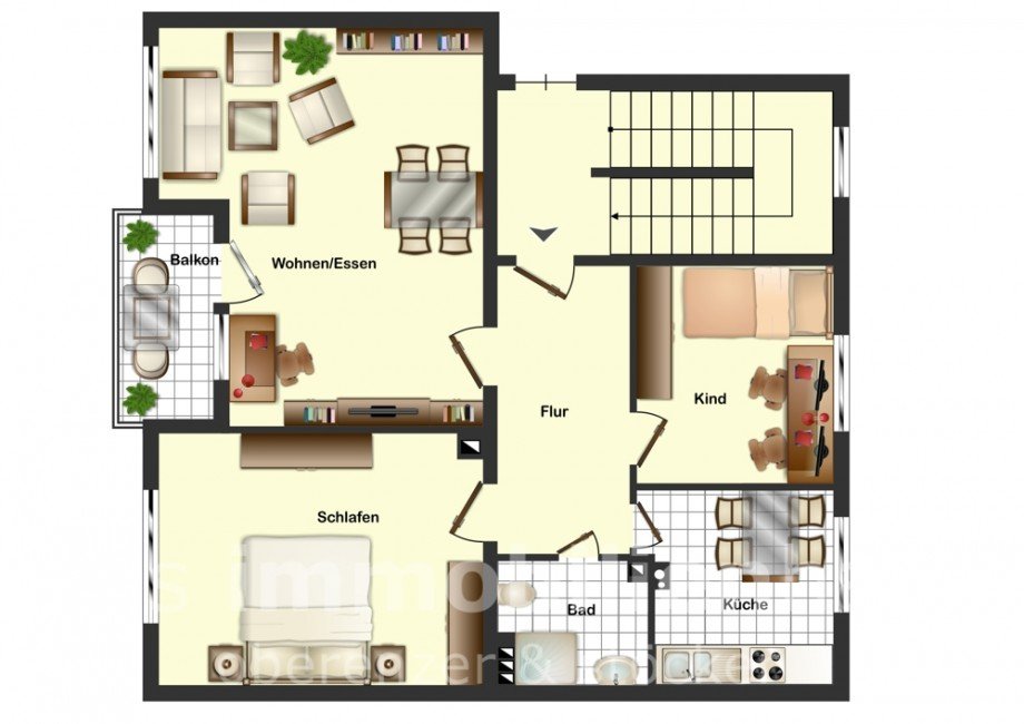 Grundriss Etagenwohnung Braunschweig / Weststadt