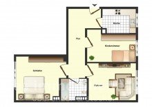 Grundriss 3-Zimmer-Eigentumswohnung im �stlichen Ringgebiet