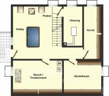 Kellergeschoss_Einfamilienhaus_Wolfenb�ttel_mit_tollem_Garten Familienidylle in der Stadt - Einfamilienhaus mit Gartenoase