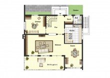 Grundriss EG Einfamilienhaus mit gro�z�gigem Garten in ruhiger Lage der Weststadt