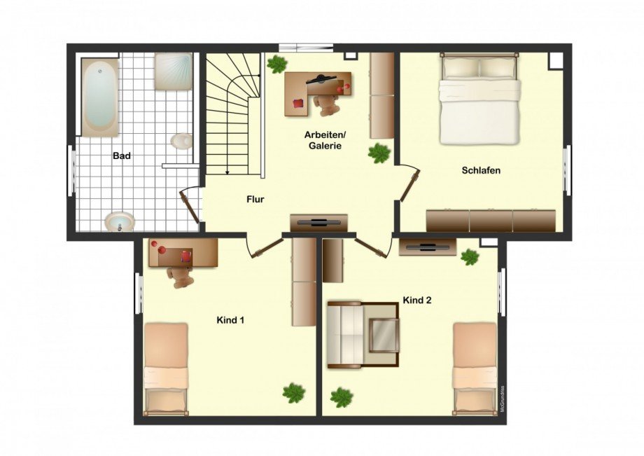 Einfamilienhaus in Thiede Grundriss DG Haus Salzgitter / Thiede