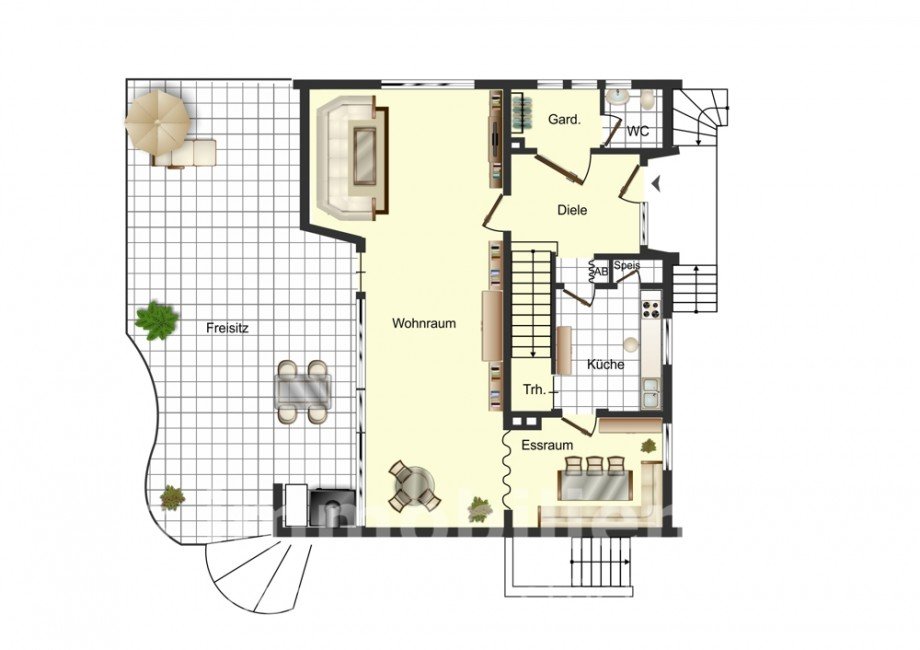 Grundriss Erdgeschoss Einfamilienhaus Cremlingen / Schandelah