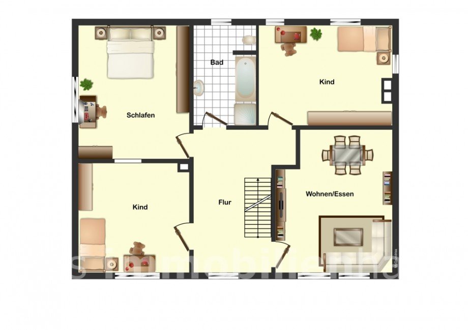 Grundriss OG gro�es Einfamilienhaus Braunschweig Bevenrode Haus Braunschweig / Bevenrode
