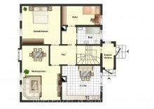 Grundriss EG Gartentraum-2-Familien-Haus mit Nebengeb�ude und gro�em Grundst�ck in zentraler Lage