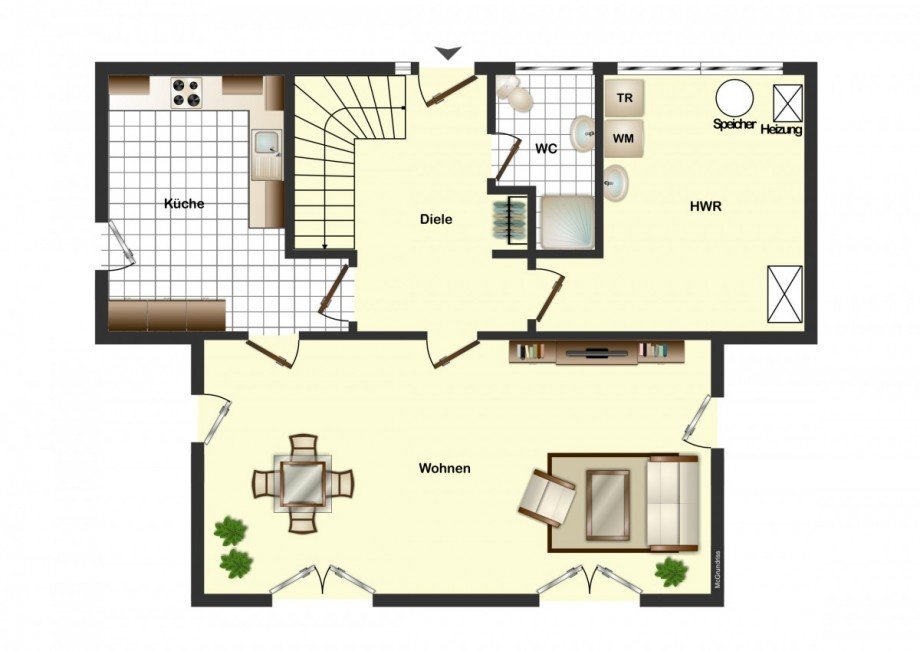 Einfamilienhaus in Thiede Grundriss EG Haus Salzgitter / Thiede