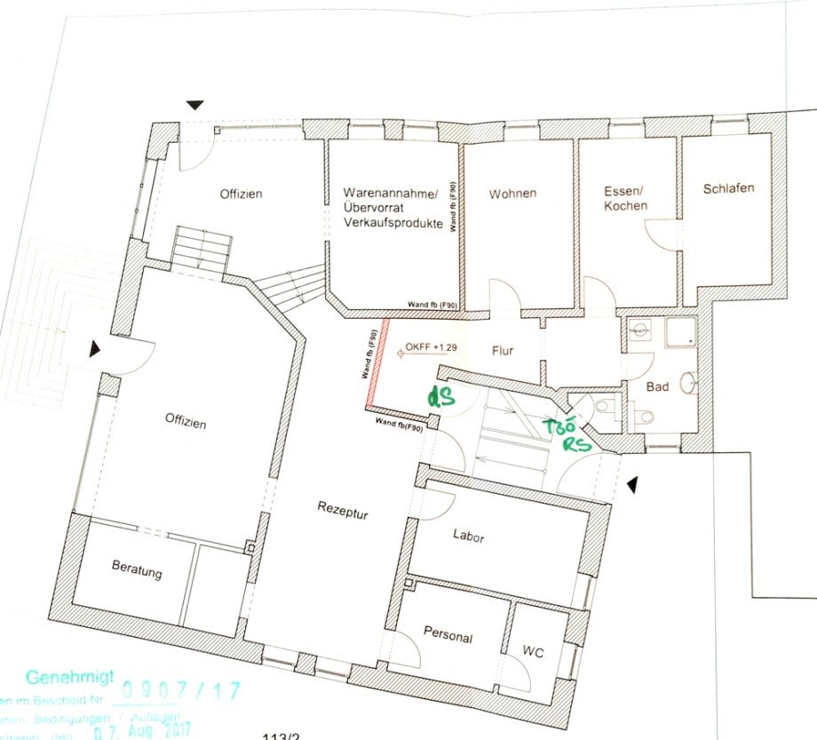 EG Whg und Apotheke Umbau 2017 Wohn- / Gesch�ftshaus Braunschweig