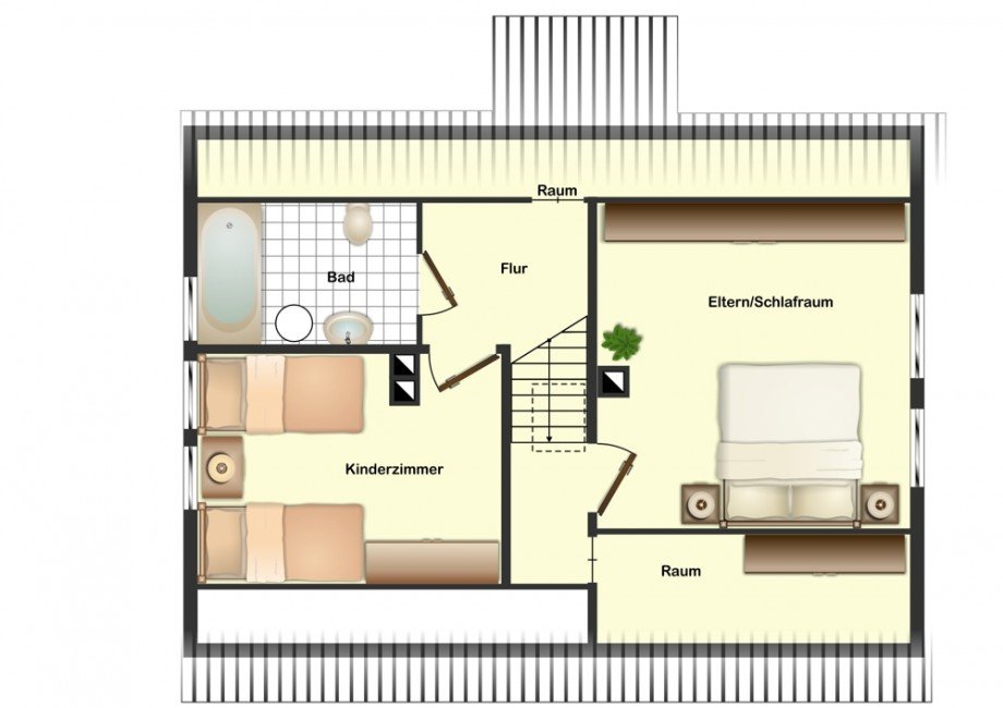 Grundriss OG Einfamilienhaus Helmstedt