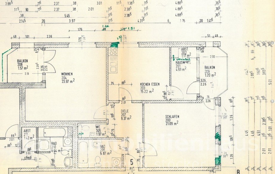 Grundriss Etagenwohnung Braunschweig / Gliesmarode