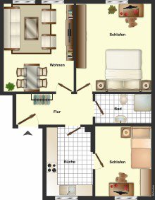 Grundriss Vermietete Wohnung im �stl. Ringgebiet